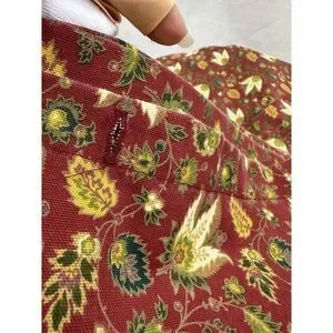 100% Cotton Red Green Paisley COUNTRY CURTAINS Brand Shower Curtain NWOT