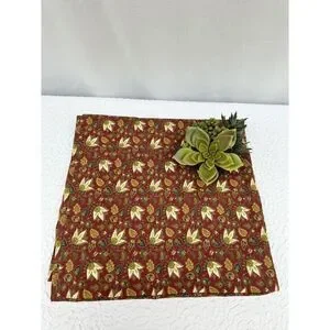 100% Cotton Red Green Paisley COUNTRY CURTAINS Brand shower Curtain NWOT