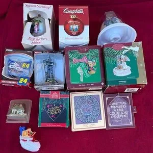 12 Christmas Ornaments 1979 - 2004 Hallmark Heirloom NASCAR