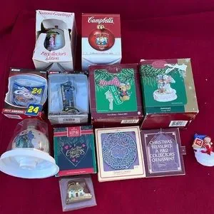12 Christmas Ornaments 1979 - 2004 Hallmark Heirloom NASCAR