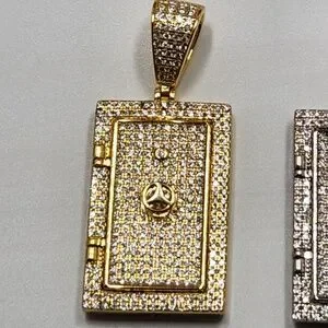14k Yellow Gold Vermeil Custom Made Vault Pendant Opening Vault Pendant Keepsake