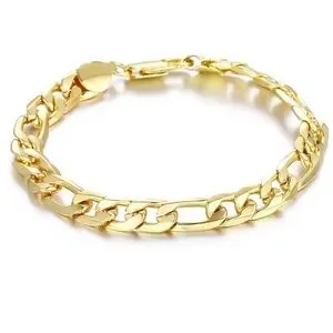 18K Gold 8MM Sideways Bracelet For Women Men Party Gifts Wedding Fashion Jewelry
