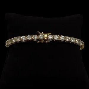 18K Gold Plated 14.40CTW Moissanite Tennis Bracelet