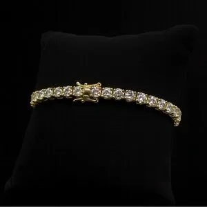 18K Gold Plated 14.40CTW Moissanite Tennis Bracelet