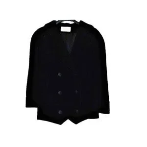 1960s MCM 100% Wool R. Hennig Double-Breasted Black Pea Coat