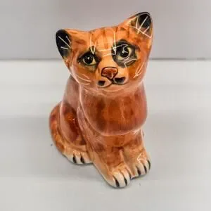 1978 Vintage Seymour Mann Ceramic Cat Ginger Orange Tabby Figurine Japan 4.75"