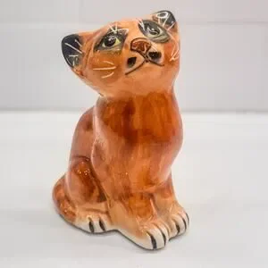 1978 Vintage Seymour Mann Ceramic Cat Ginger Orange Tabby Figurine Japan 4.75"