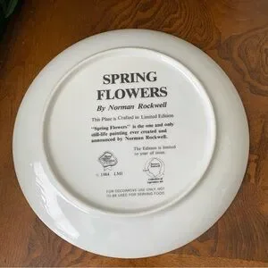 1984 Norman Rockwell “Spring Flowers” Collectors Plate Limited Edition