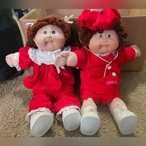 1986 Cabbage Patch Twim Boy And Girl Dolls