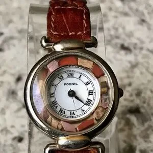 1992 RARE FOSSIL PINK/RED STONE ES-8585