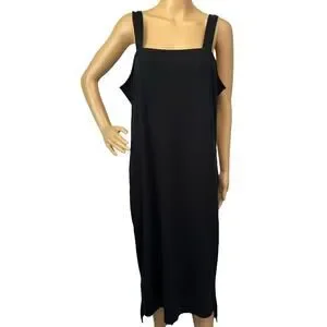 2/$30 The Drop Amelia Ribbed Knit Midi Dress Black Sleeveless Size 2XL