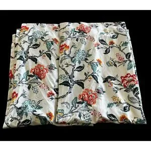 2 DriftAway Tie Up Window Panel- Ada Blackout Botanical Print Pair 45"x63"