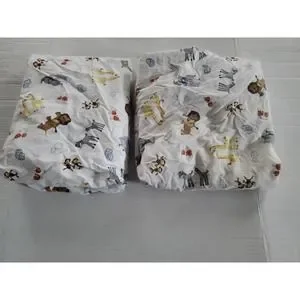 2 Lambs & Ivy Fitted Crib Sheets 8 Swaddling Blankets Colorful Animals Cotton