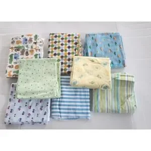 2 Lambs & Ivy Fitted Crib Sheets 8 Swaddling Blankets Colorful Animals Cotton