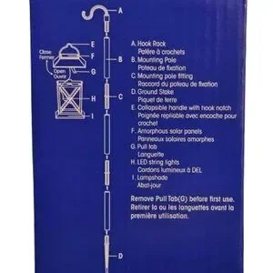 2 PACKS Of Garden Collection Solar Hook Lantern NEW In Box