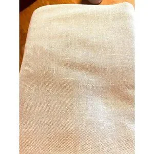 2 Pc Linen Curtains Privacy With Light Filtering Incld 2 Pc Holdbacks Angora-Tan