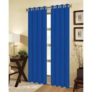 2 Pc Panels With Grommets Royal Blue Curtains 55"x63" - Myra