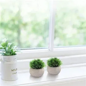 2 Pcs Fake Plants For Bathroom/Home Office Decor Small Artificial Faux Greenery