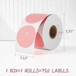 2" Round Color Coding Labels Roll Circle Dot Sticker Self-Adhesive Removable