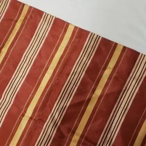 2 rust color stripe valance curtains