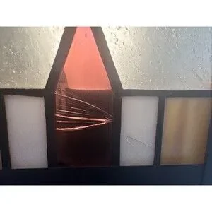 2 Stained Glass 4 Sided Table Lamp Lantern TESTED House Lantern Pagoda 9 Inches