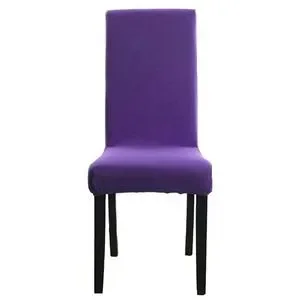 2 Stretch Dining Chair Covers Purple Removable Slipcovers Protectors NNT