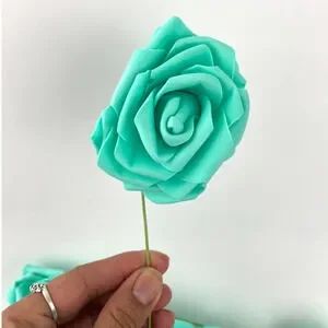 20 PC Mint Green 3" Foam Flower Rose Wire Stem Single NEW Wedding Bridal Parties