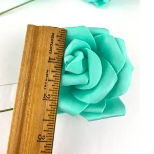 20 PC Mint Green 3" Foam Flower Rose Wire Stem Single NEW Wedding Bridal Parties