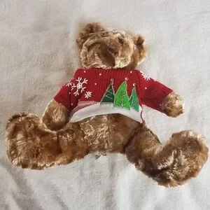 2003 Galerie Christmas Plush Brown Bear