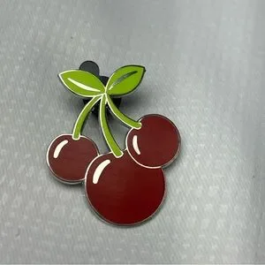 2008 Disney Hidden Mickey Fruit Pins Set Of 2 Strawberry & Cherries