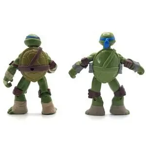2012 Teenage Mutant Ninja Turtles TMNT Lot Of 2 Leonardo 5" Action Figures EUC
