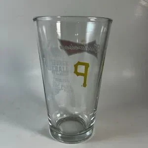2015 Pittsburgh Pirates Budweiser MLB Clear Pint Beer Glass