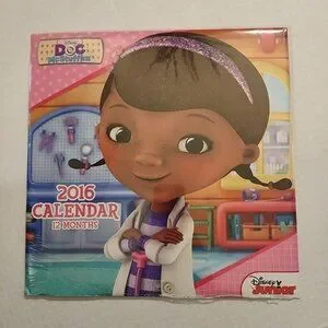 2016 DISNEY DOC McSTUFFINS 12 MONTH WALL CALENDAR-NEW-SEALED-2016*-VINTAGE