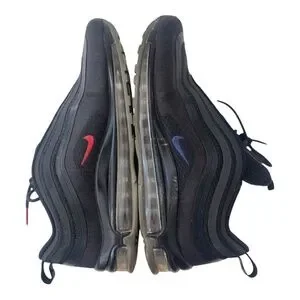 2017 Nike Air Max 97 Ultra Premium Black Rush Blue & Red Running Size 9