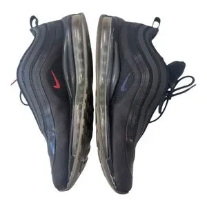2017 Nike Air Max 97 Ultra Premium Black Rush Blue & Red Running Size 9