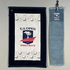 2019 US Open Pebble Beach Golf Towel Set USGA Official Memorabilia Golfing