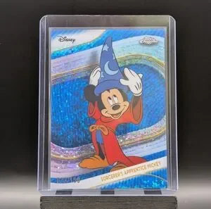 2025 Topps Chrome Disney Blue Mini Diamond Sorcerer’s Apprentice Mickey /150