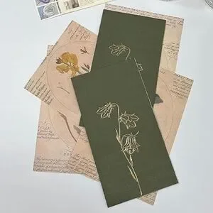 25Pcs Foil Floral Napkins - 2-Ply Disposable Paper Guest Napkin for Wedding