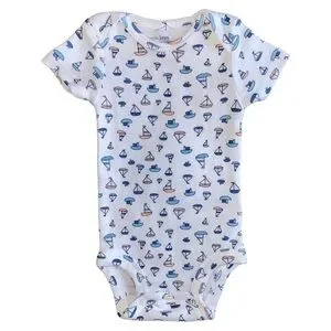 3/$15 Carter’s Simply Joy White Orange and Blue Sail Boat Onesie Newborn