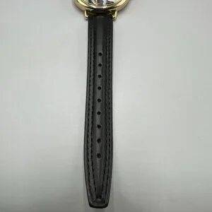 3/$30 WW Whimsical Soccer Watch Men Gold Tone Black Leather Band New Battery