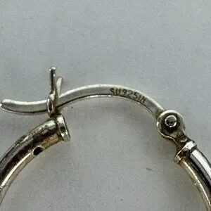 3/4" Sterling Silver Hoop Earrings