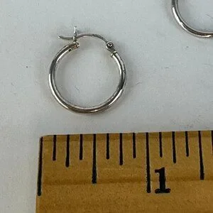3/4" Sterling Silver Hoop Earrings