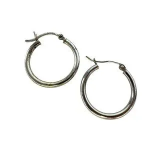 3/4" Sterling Silver Hoop Earrings