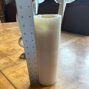 3.5” X 6” Tall Cream Pillar Candle