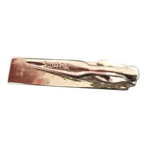 30s Vintage Tie Clip And Cuff Link Set Silver Tone And Pink Regal Lion Swank