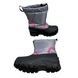 3M Thinsulate Northside Gray And Pink Kids Rain & Snow Boots