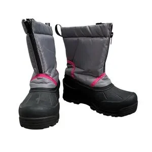 3M Thinsulate Northside Gray and Pink Kids Rain & Snow Boots