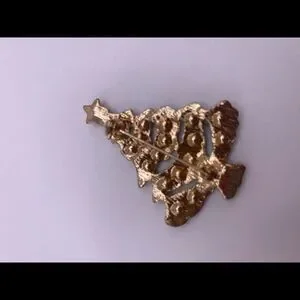 4/$20 Rhinestone Embellished Enamel Christmas Tree Pin