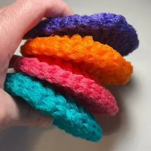 4 Large Jumbo Premium Nylon Double Sided Handmade Kitchen Crochet Dish Scrubbies