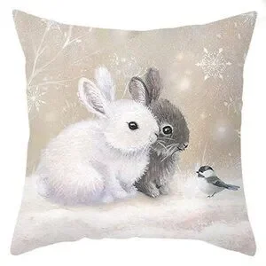 "5/$35” Rabbit Pillow Case / 45 cm x 45 cm